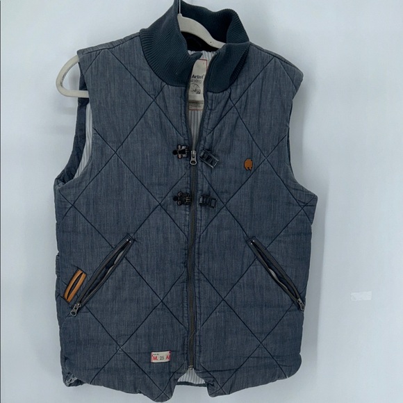 marshall artist Other - Marshall Artist Quilted Gilet Vest Blue Cotton Zip Men’s L